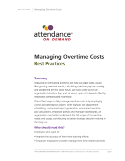 Managing Overtime Costs