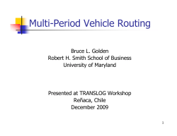 Multi-Period Vehicle Routing - TerpConnect