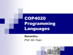 semantic rule - FSU Computer Science