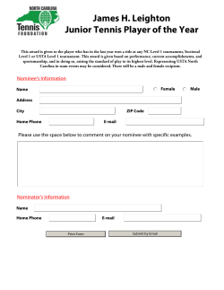James H. Leighton Junior Tennis Player of the Year