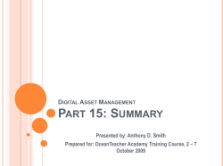 Digital Asset Management Part 1: Overview and