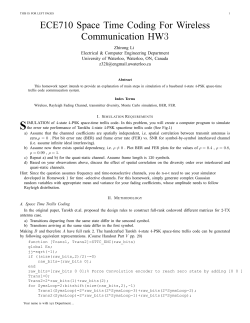 ECE710 Space Time Coding For Wireless Communication HW3