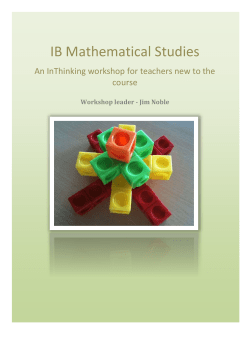 IB Mathematical Studies - IBMathstudies-newteachers