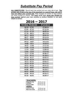 Substitute Pay Period