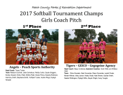 2017 Softball Tournament Champs Girls Coach Pitch