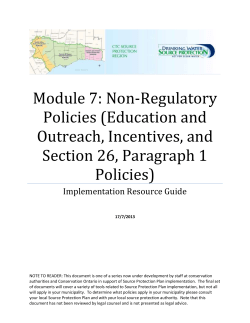 Module 9: Non-Regulatory Policies