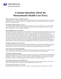 07 Health Care Proxy - Community Healthlink