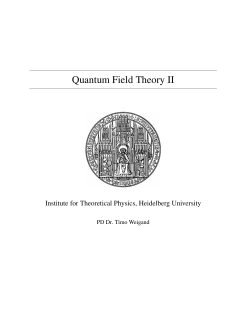 Quantum Field Theory II