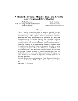 A Stochastic Dynamic Model of Trade and Growth: Convergence