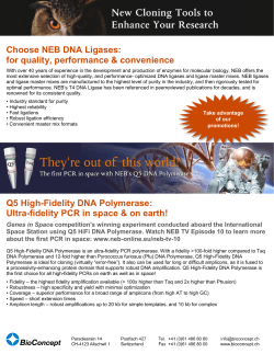 Choose NEB DNA Ligases