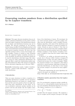Generating random numbers from a distribution