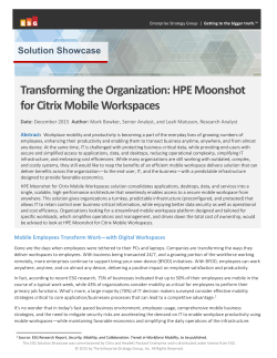 HPE Moonshot for Citrix Mobile Workspaces