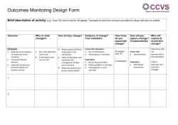 Outcome monitoring form