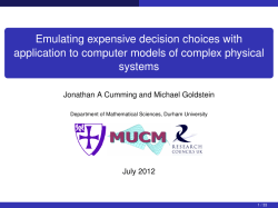 Emulating expensive decision choices with application to computer
