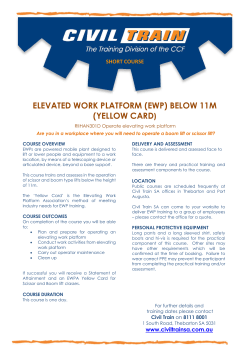elevated work platform (ewp) below 11m (yellow card)