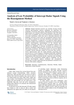 Analysis of Low Probability of Intercept Radar Signals Using the