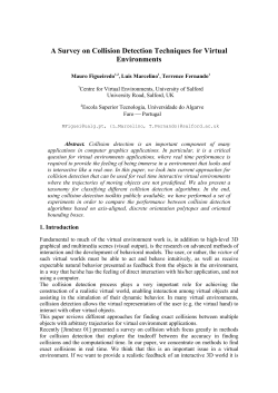 A Survey on Collision Detection Techniques for Virtual