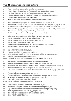 The 42 phonemes and their actions