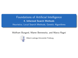 4. Informed Search Methods Heuristics, Local Search Methods