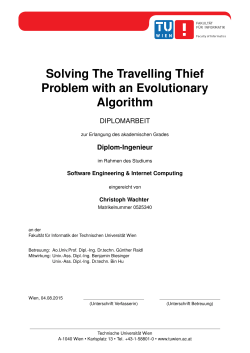 Solving The Travelling Thief Problem with an Evolutionary Algorithm