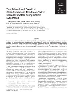 Template-Induced Growth of Close-Packed and Non-Close