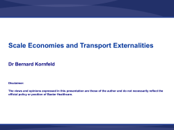 Scale Economies and Transport Externalities