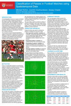 Classification of Passes in Football Matches using Spatiotemporal