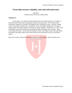 Ownership structure, liquidity, and trade informativeness