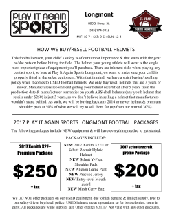 $250 $200 - ST. VRAIN YOUTH FOOTBALL ASSOCIATION