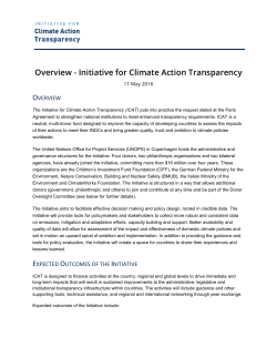Overview - Initiative for Climate Action Transparency