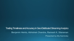 Trading Timeliness and Accuracy in Geo