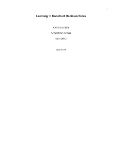 Learning to Construct Decision Rules