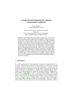 A graph theoretical approach for exploring a board game`s complexity