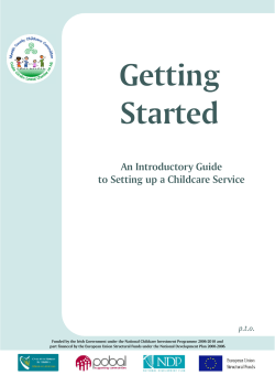 An Introductory Guide to Setting up a Childcare Service