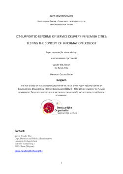 ict-supported reforms of service delivery in flemish cities