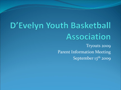 D`Evelyn Youth Basketball Association