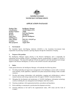 application package - Australian Sports Anti
