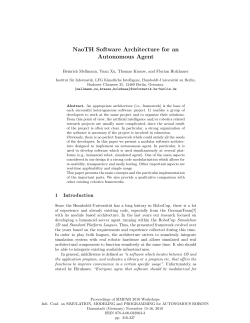 NaoTH Software Architecture for an Autonomous Agent