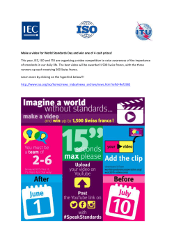 Make a video for World Standards Day and win one of 4