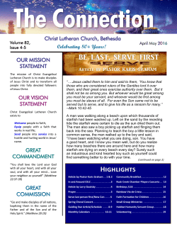 Highlights BE LAST, SERVE FIRST