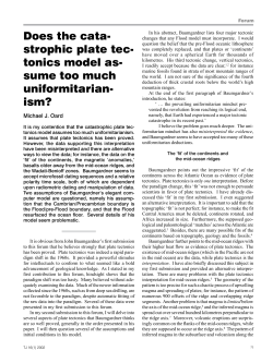 Does the catastrophic plate tectonics model assume too much