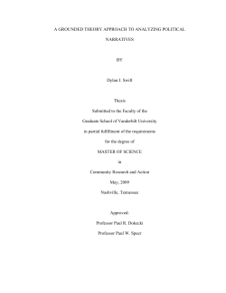 A GROUNDED THEORY APPROACH TO ANALYZING POLITICAL