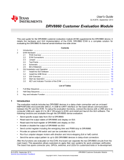 DRV8860 Customer Evaluation Module