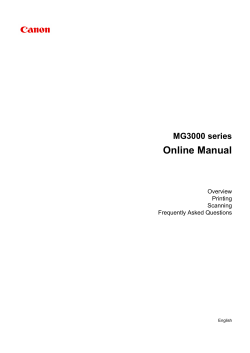 MG3000 series Online Manual