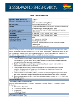 Level 1 Assistant Coach