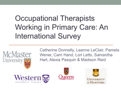 OSOT*s Primary Health Care Team