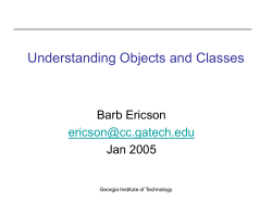 Objects And Classes