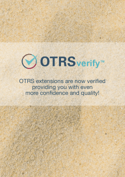OTRS extensions are now verified providing you with