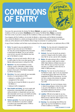 a downloadable PDF of our Conditions of Entry