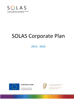 SOLAS Corporate Plan